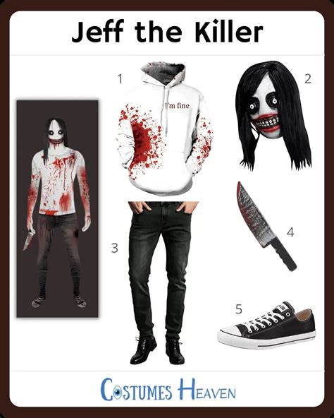 Jeff The Killer Costume For Cosplay & Halloween 2024