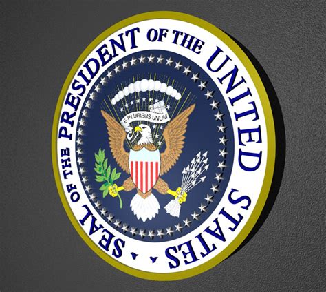 United States Seal President 3d Model