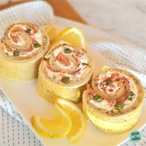 Smoked Salmon and Cream Cheese Roulade (Keto Friendly) | Less Meat More Veg