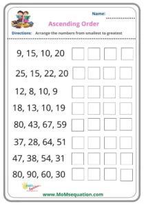 Ascending And Descending Order Worksheet booklet For Kids - free Pdf ...