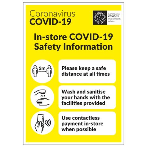 COVID-19 In-store Safety Information Sign