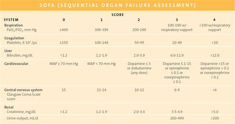 Sofa Criteria Sepsis Calculator | www.resnooze.com