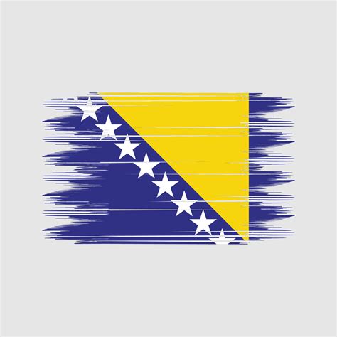 Bosnia Flag Brush Vector. National Flag Brush Vector 11482225 Vector ...