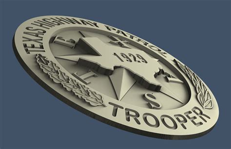 U.S. Texas Highway Patrol Badge 3D STL Model CNC Router | Etsy