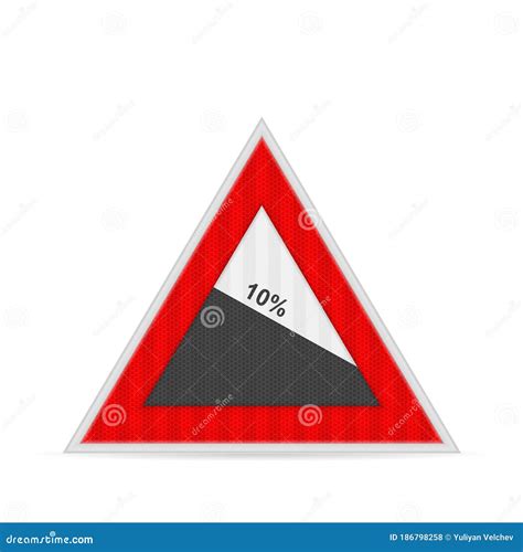 Steep downgrade road sign stock vector. Illustration of direction ...