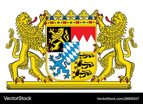 Coat arms bavaria germany Royalty Free Vector Image