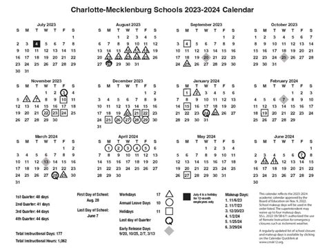 CMS Schools Calendar 2023-2024 (Charlotte-Mecklenburg)