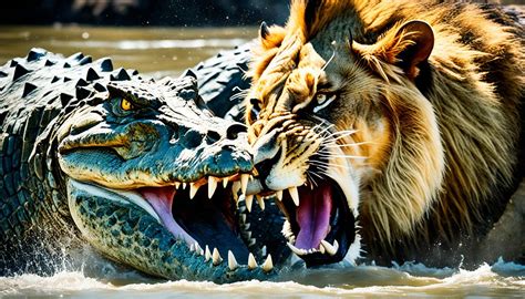 Lion vs Crocodile: Epic Battle of the Beasts