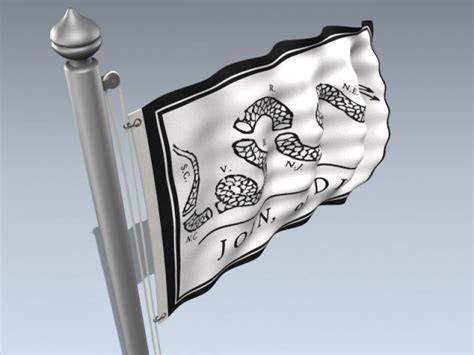 Flag (US Join Or Die) 3d Model by Mesh Factory