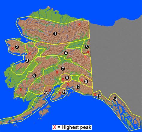 Alaska Map Mountain Ranges - Anetta Mathilda