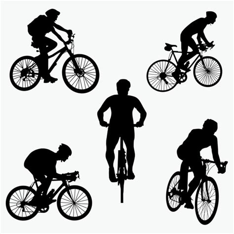 Mountain Biker Silhouette PNG Free, Mountain Biker Silhouettes ...