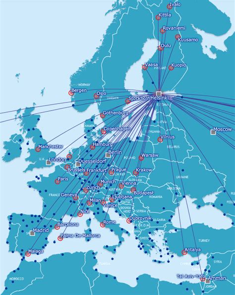 United Airlines Route Map Europe