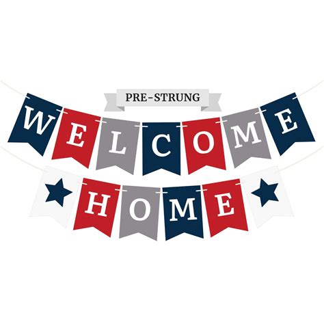 Buy Pre-Strung Military Welcome Home Banner - NO DIY - Patriotic ...