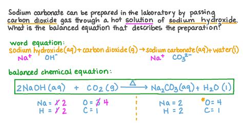 Question Video: Deducing the Balanced Chemical Equation for the ...