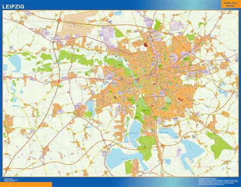 Leipzig map in Germany | Wall maps of the world for United Kingdom