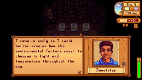 What does demetrius like in stardew valley