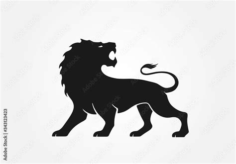 lion logo. strength symbol and image of wild animal Stock Vector ...