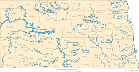 Map of North Dakota