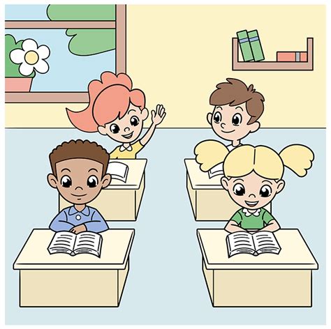 How to Draw Kids in Classroom Cartoon - Really Easy Drawing Tutorial