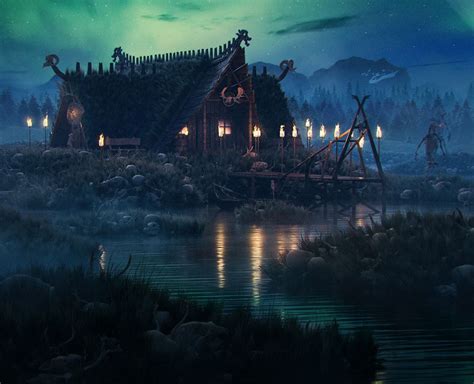 ArtStation - Viking hut, Einar Martinsen | Fantasy landscape, Fantasy ...