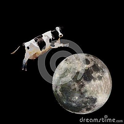 Cow Jumping Over Moon Stock Photography - Image: 4104692