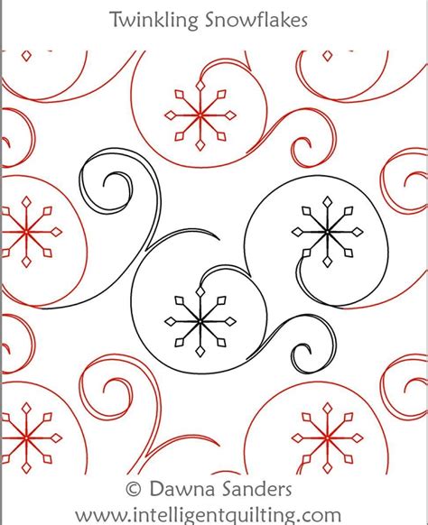 Twinkling Snowflakes - Edge to Edge Quilting Design