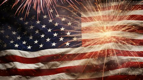 USA Independence Day background with Fireworks. Illustration 23698227 ...