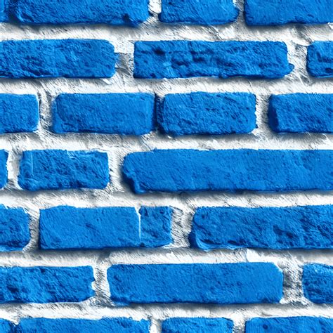 3D Blue Brick Wall Pattern · Creative Fabrica