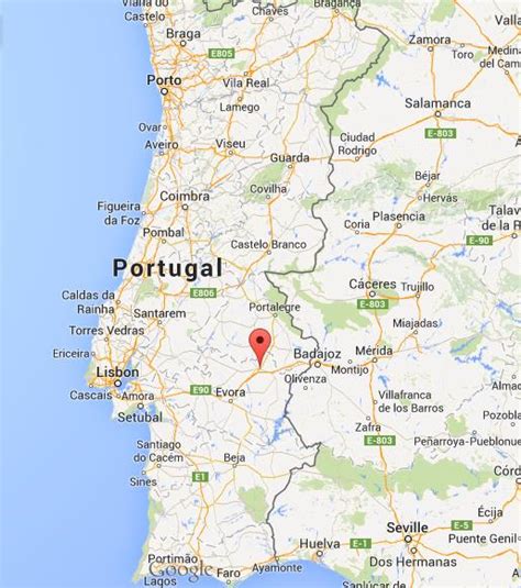 Where is Estremoz map Portugal