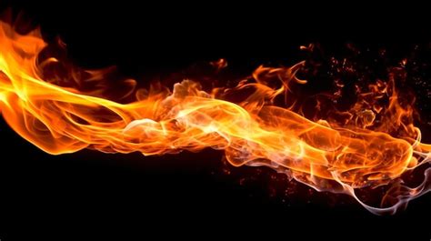 Premium AI Image | fire flame in black background