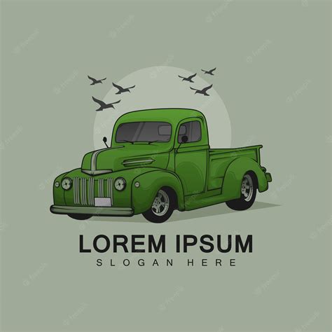 Premium Vector | Green car vector logo illustration