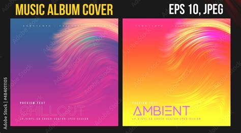 Music Album Cover. Abstract Vector Design of CD Cover and Vinyl Record ...