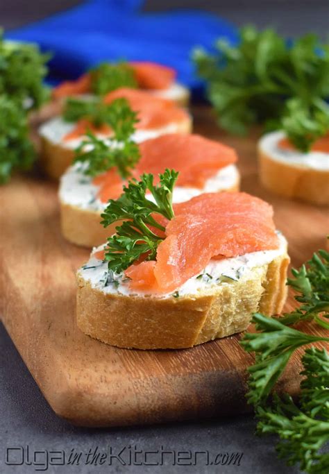 Smoked Salmon Cream Cheese Tea Sandwiches - Olga in the Kitchen