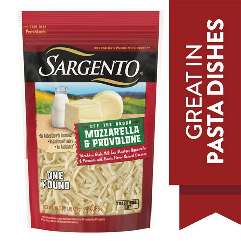 Sargento® Shredded Mozzarella & Provolone with Natural Smoke Flavor ...