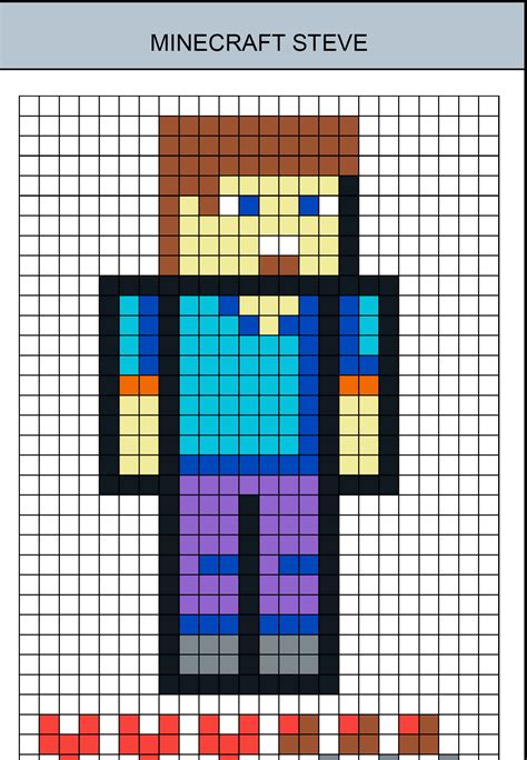 Minecraft Pattern Minecraft Pixel Art Easy Pixel Art Pixel Art Grid ...