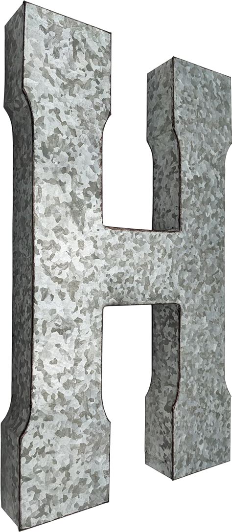 Amazon.com: SciencePurchase 20" Metal Letter H Wall Decor, Silver with ...