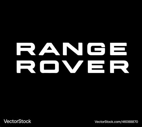 Range rover brand logo car symbol name white Vector Image