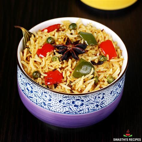 Capsicum Rice Recipe | Bell Pepper Rice - Swasthi's Recipes