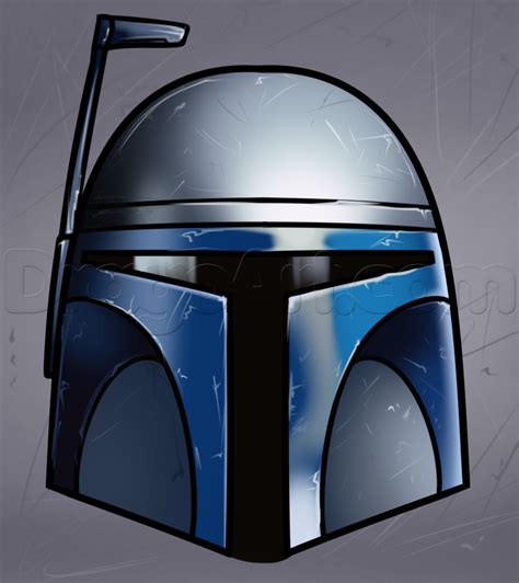 Boba Fett Helmet Drawing at PaintingValley.com | Explore collection of ...