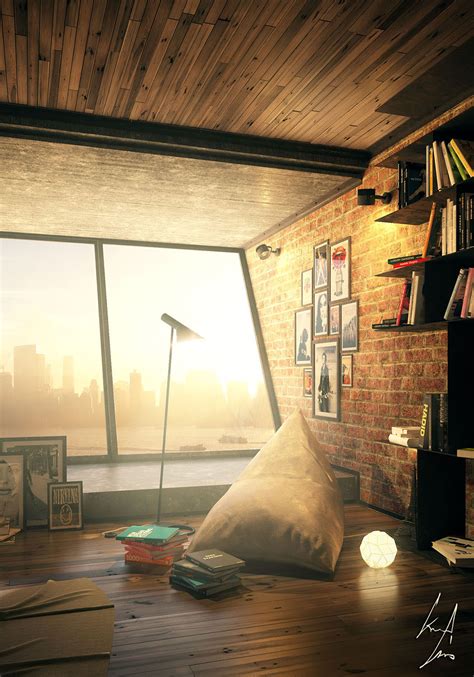 Industrial Bedroom on Behance