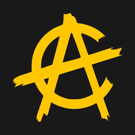 Anarcho-capitalism symbol | black and yellow ancap - Libertarian - T ...