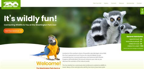 Washington Park Zoo announces new website