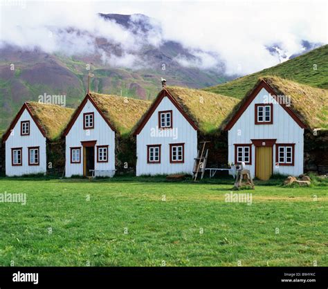 Sod houses, turf houses, museum, Laufas, Iceland Stock Photo - Alamy