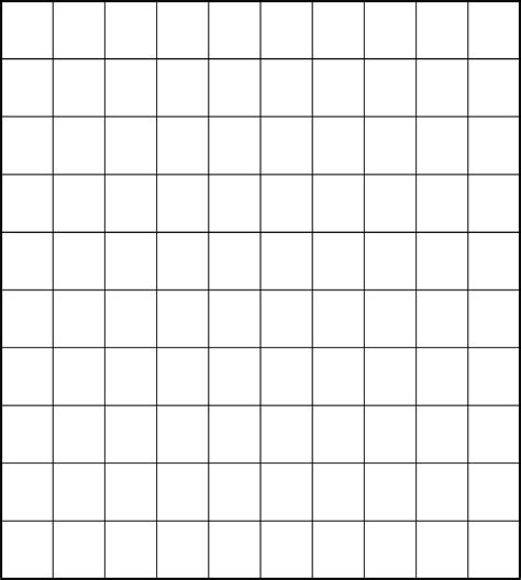 Hundreds Chart Blank Printable