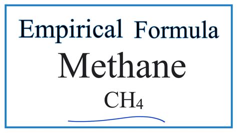 How to Write the Empirical Formula for Methane (CH4) - YouTube