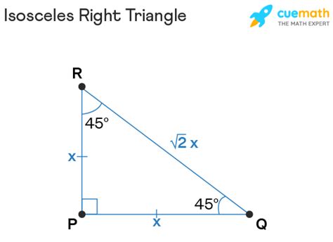 Isosceles Right Triangle - Formula, Properties, Area, Examples