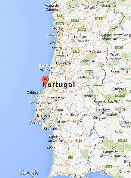 Where is Nazare on map of Portugal