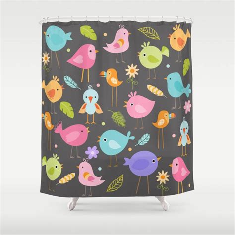 Birds Shower Curtain, Bird Shower Curtain, Bird Bathroom, Bird Lover ...