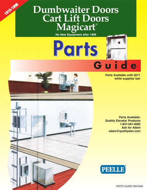 Dumbwaiter and Magicart Parts Guide