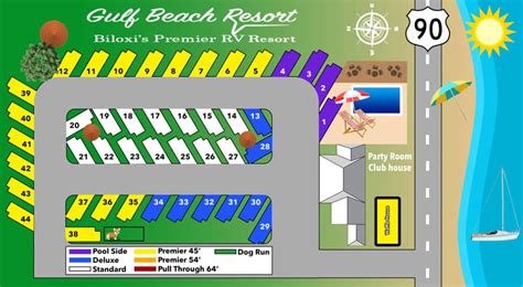 Site Map - Gulf Beach RV Resort